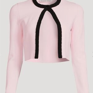 Alexander Wang Soft Pink and Black Crop Top